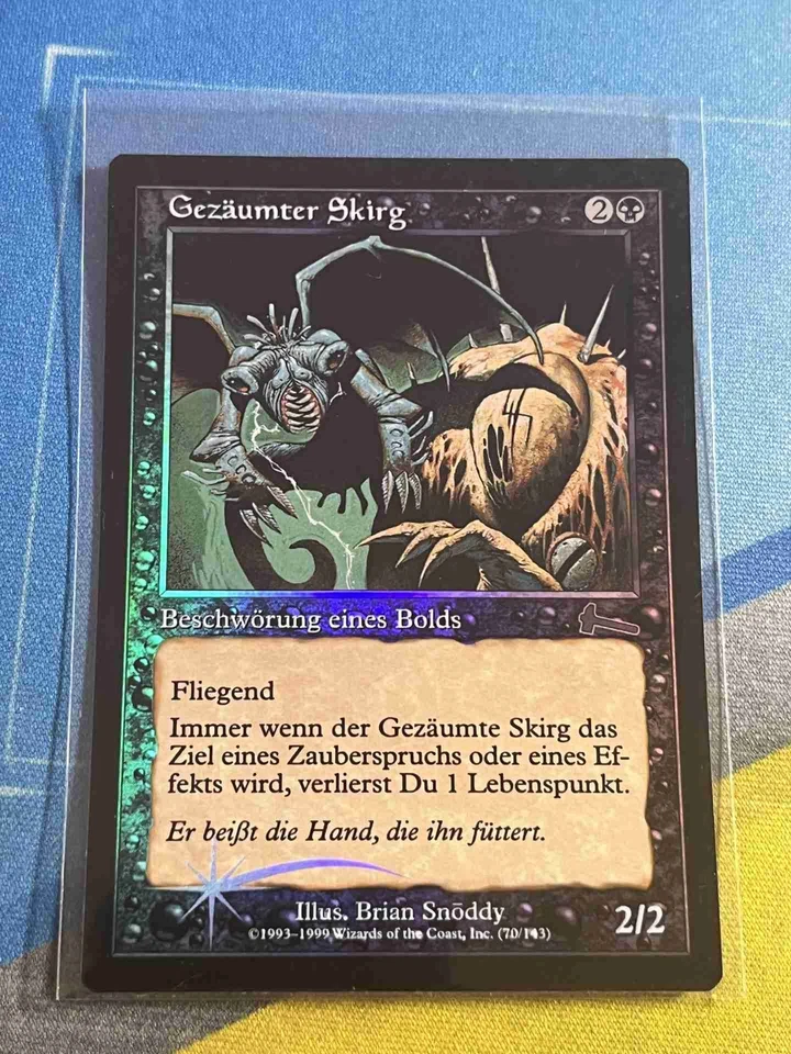 Magic the Gathering MTG Urza's Legacy TETHERED SKIRGE Foil German - Image 1 of 1