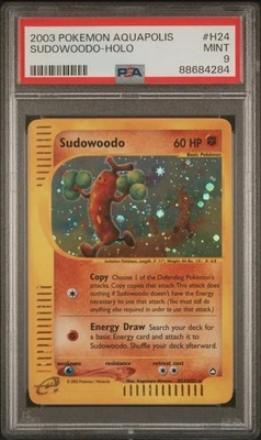 PSA 9 MINT Sudowoodo Holo #H24 2003 Pokemon Aquapolis - POP 195 - Image 1 of 2