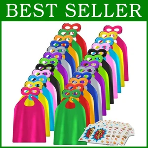 Superhero Themed Birthday Party Capes for Children - Picture 1 of 9