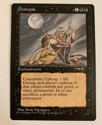 Magic the Gathering: Alliances (1996): Dystopia, NM condition/never played - Image 1 of 2