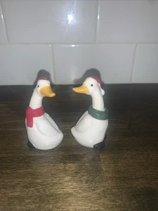 Juego de mini coctelera de sal y pimienta de ganso de Navidad decoración de mesa de vacaciones - Imagen 1 de 3