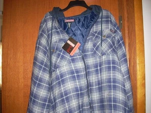 NWT Craftsman Hoodie Men 2XL XXL Navy Blue White Zip Up Lined Warm Heavy. - Picture 1 of 6