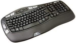 Logitech K350 Comfort Wave Ergonomic Wireless Keyboard No Receiver - Picture 1 of 4