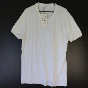 Zara Mens Join Life T Shirt White Size XL Basic Cotton Short Sleeve Casual Top - Imagen 1 de 9