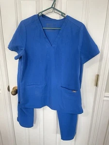 Figs Scrub Set Royal Blue Casma Top Med Yola Scrub Pants Med Pet - Bild 1 von 8