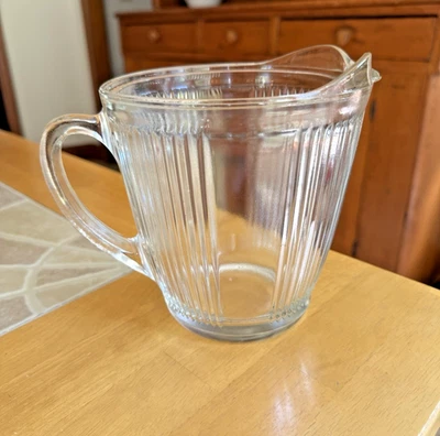 Jarra acanalada vintage EKCO Chicago Glass años 30 4 tazas - No. 7216 USA - BONITO Foto 1 de 4