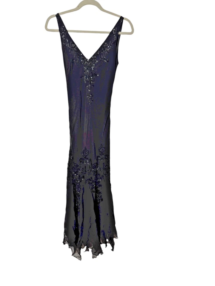 VTG 90s White House Black Market Silk Chiffon Bias Cut Dress Size 6 - Image 1 of 4