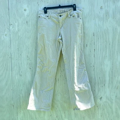 Steve & Barry Cream Corduroy Boot Cut Pants Size 12 Pre-Loved - Image 1 of 4