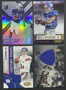 2008 Eli Manning THREADS JERSEY SP/250 Saquon Barkley ROOKIE Beckham/JUMBO PATCH - Picture 1 of 6