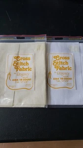 New Regency Mills Aida 18 Count Cross Stitch Fabric 100% Cotton 12" x 18" 2 Pack - Picture 1 of 5