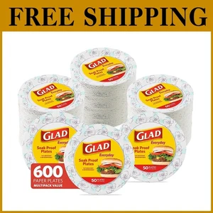 Piatti di Carta a Prova di Soak, Fiore Blu - 600 Ct - Foto 1 di 10