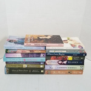 Christian Fiction Lot/15  Mixed Authors  Brunstedder Pella Wick Peart & More - Foto 1 di 19