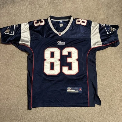 Camiseta cosida Reebok On Field Patriots Wes Welker 83 talla grande 48 Foto 1 de 4