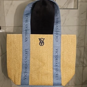 Victoria's Secret Tote Blue beige Y2k - Picture 1 of 3
