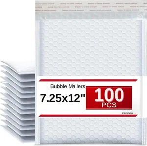 Sobres de 100 piezas #1 7,25 x 12 de burbujas de polietileno grises acolchados envío autosellados - Imagen 1 de 6