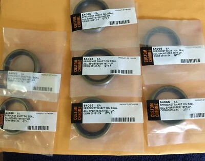 Lot Of 7 Custom Chrome Sprocket Shaft Oil Seals 54065 OEM 35151-74  - Image 1 of 2