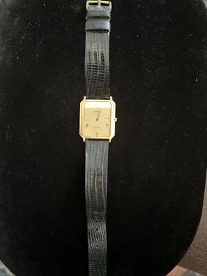 Vintage Gentleman's Bucherer Watch Quartz Swiss Made Lizard Band Model 256.502 - Image 1 of 4