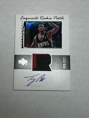 Troy Bell 2003-04 UD Exquisite Collection #66 RPA Rookie Patch Auto RC /225 Griz - Image 1 of 2