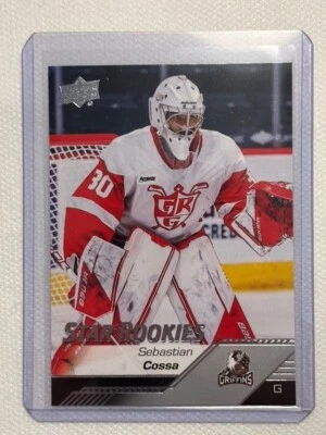 2022-23 UD AHL - Sebastian Cossa - #144 Star Rookies - Detroit Red Wings - Image 1 of 2