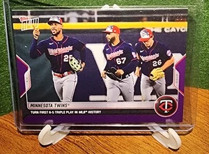 2022 TOPPS NOW 468 Purple 05/25  Byron Buxton Gio Urshela Twins Triple Play - Picture 1 of 3