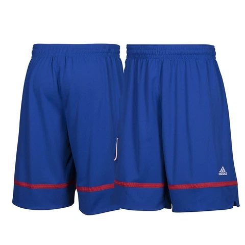 Kansas Jayhawks NCAA Adidas Men's March Madness Blue Basketball Shorts Cover