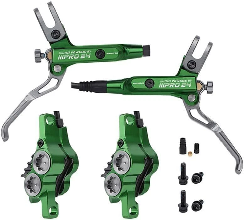 IIIPRO E4 Hydraulic Disc Brake Set 4 Piston Left Front & Separate Right Rear MTB - Image 1 of 4