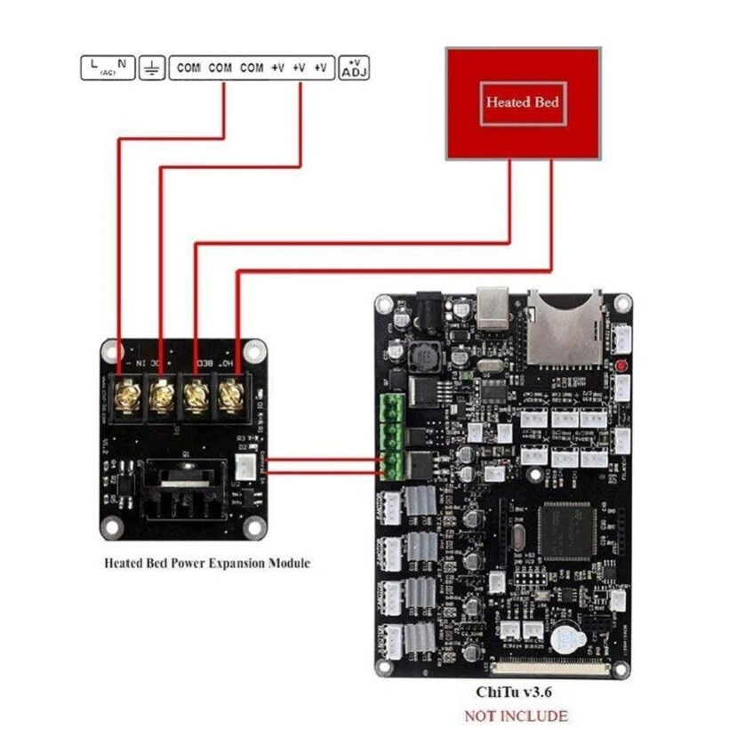 Scheda di espansione con mosfet HA210N 12v 24v 25A per hotbed stampante 3D Prusa