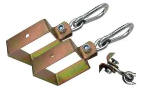 Schaukelschelle verzinkt fuer Kantholz Vierkant 90x90mm mit Karabiner 2 Stück - Bild 1 von 4