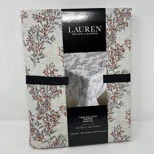 Ralph Lauren Christmas Holiday Tablecloth Cotton 60x84 Nappe Mantel, Rectangle - Picture 1 of 6