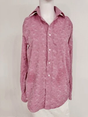 Camisa padrão paisley popeline algodão Etro com botões Etro feita na Itália IT38 serve em P - Imagem 1 de 4