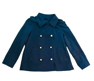 GAP Kids Pea Coat Girls Size L (10) Navy with Brass Buttons - Picture 1 of 2