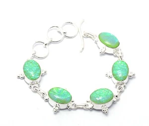 Triplet Opal Gemstone Handmade 925 Sterling Silver Jewelry Bracelet Size 7-8" - Picture 1 of 1