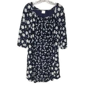 Siren Lily dress women petite medium floral layer sheer 3 quarter sleeve light - Picture 1 of 9