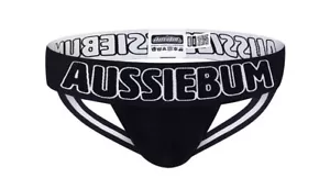 Aussiebum Underwear X-Jock Jockstrap Schwarz Medium (M) Herren Slip Möglich Gay Int - Bild 1 von 4