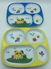 VINTAGE “RUBBER DUCKY" plastic  child dinner plates with sections SET OF 2