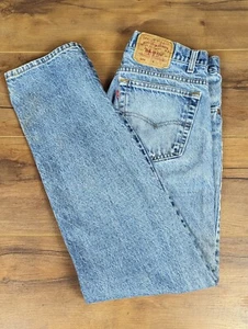 Vintage 90s Levi 505 Jeans 33 32 Light Wash Regular Fit Straight USA - Bild 1 von 10