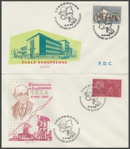 LUXEMBURG 1960 SCHUMAN FDC’s (x2) (ID:377/D21822) - Bild 1 von 1