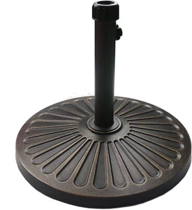 Sunnyglade 18" 30.2-lbs Heavy Duty Round Antiqued Umbrella Base for Patio Out... - Picture 1 of 18