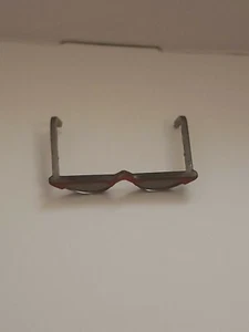 BARBIE DOLL BLACK & RED SMALL HALF LENSE SUNGLASSES - Picture 1 of 5
