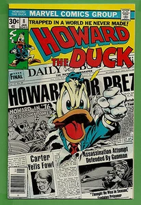 Cómic Howard El Pato #8 Casi Como Nuevo 1976 Edición Jimmy Carter Edad de Bronce - Imagen 1 de 2