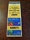 Vintage Matchcover: Barney's Cross Road Tavern, Bloomsburg, PA