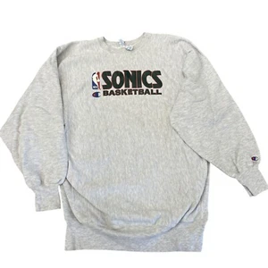 Vintage Seattle Sonics Champion Reverse Weave Sweatshirt NBA Basketball 90s - Picture 1 of 2