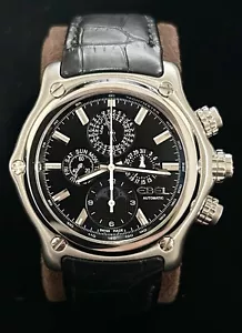 EBEL 1911 BTR Automatic **Perpetual** Chronograph Watch Complete Set N.O.S. $30K - Picture 1 of 12