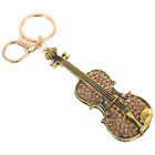 Music Keychain Rhinestone Violin Key Pendant Music Souvenir Violin Keychain