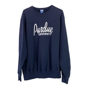 Sudadera Vintage Purdue University Champion Azul Blanco XXL 2X - Imagen 1 de 8