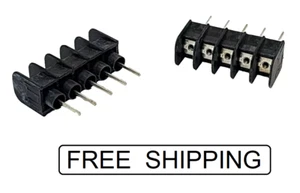 (2x) 5 Position - 15A - 300V - .375" Pitch Wire Wrap - Barrier Terminal Blocks - Picture 1 of 3