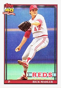 1991 - Topps -- RICK MAHLER -- Card # 363 -- Cincinnati Reds --- Baseball Card - Picture 1 of 2