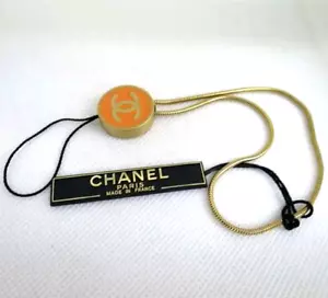 Chanel Cell Phone Strap 03P CC Logo Gold Tone 2003 Spring Collection with Box - Picture 1 of 10