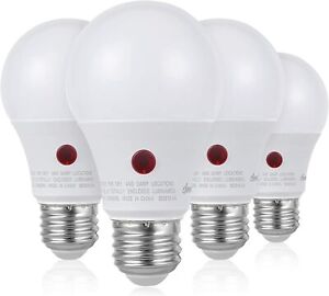 DEWENWILS 4-Pack Dusk to Dawn A19 E26 Light Bulbs LED Outdoor Porch Light Bulb 