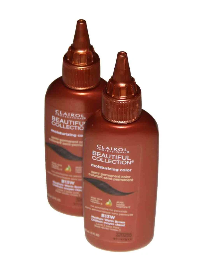2 Clairol Beautiful Collection Semi-Permanent Color 3 oz B13W Medium Warm Brown - Image 1 of 1